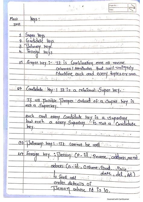 SOLUTION Dbms Full Course Hand Written Notes Database Management