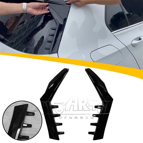 Factory Wholesale Shiny Black Blade Style Rear Side Wing Trim Cover For