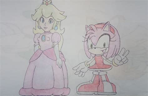 Princess Peach and Amy Rose by MateusCarvalho564 on DeviantArt