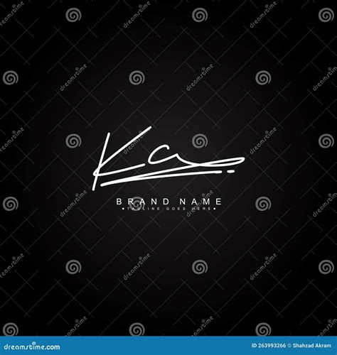 KC Handwritten Signature Logo Vector Logo Template For Beauty