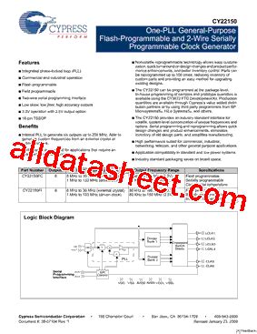 Cy Datasheet Pdf Cypress Semiconductor