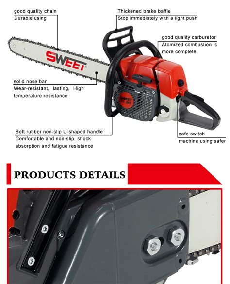 2 Stroke Single Cylinder Petrolgas Ms 381 Chainsaws 72cc And Bigger