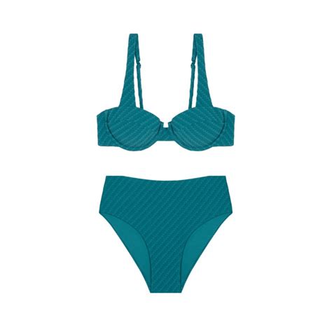 Petroleum Balconette Bikini High Green Robin Collection Robin Collection