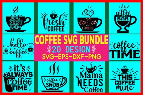 Coffee Svg Design Bundle Illustrations ~ Creative Market