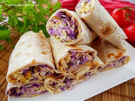 Tortilla Kebab Z Kurczakiem I Czerwon Kapust E Przepisykulinarne Pl