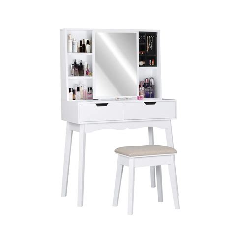 The Best Small White Makeup Table - Home One Life