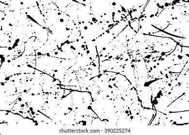 Monochrome Abstract Expressionism Pattern Style Drip Stock Vector