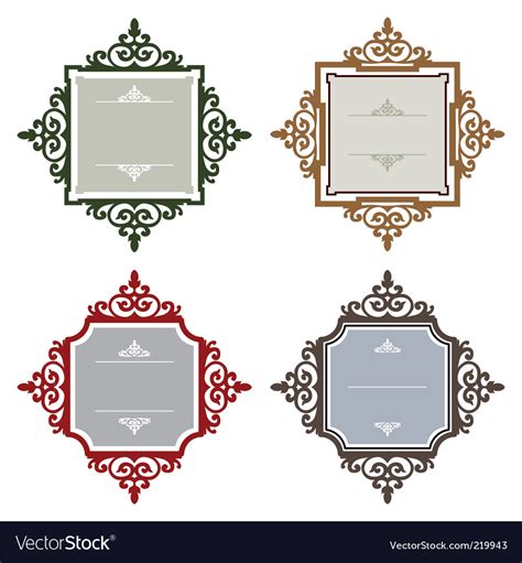 Retro Frames Royalty Free Vector Image Vectorstock