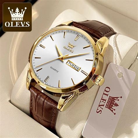 OLEVS Reloj De Cuarzo Cl Sico Para Hombre Cron Grafo Con Correa De