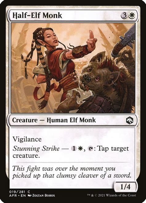 Half Elf Monk Magic The Gathering Mtg Cards