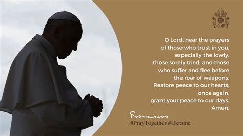 Pope Francis Prayer For Ukraine The Catholic Me