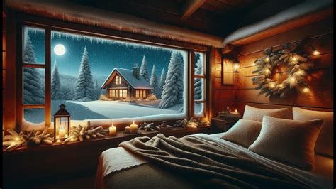 Snowy Cozy Cabin Retreat 🌨️ With Relaxing Snowfall Ambience Youtube