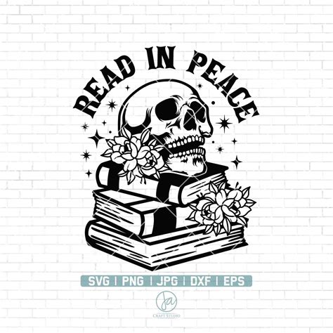 Floral Book Svg Skull Svg Books Svg Mystical Svg Etsy Uk