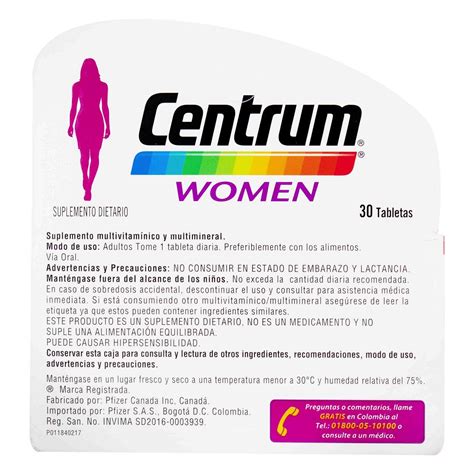 Centrum Women 30 Tabletas Cja X 30 Und Droguerias Patria