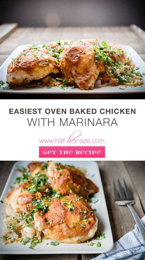 Easiest Healthy Baked Chicken Marinara Half Her Size