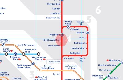 South Woodford station map - London Underground Tube