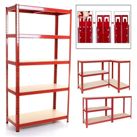 Garage Shelves Shelving Tier Unit Racking Boltless Heavy Duty Storage