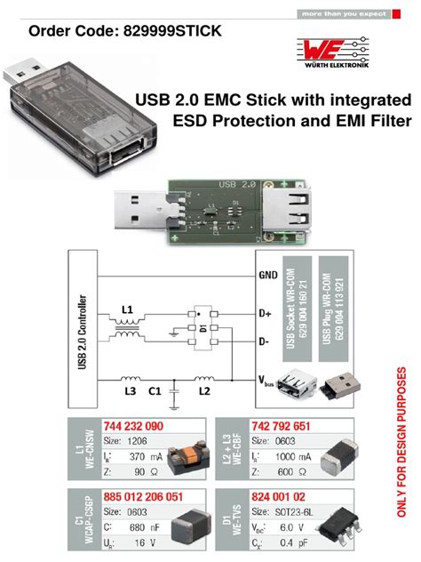 Usb 2 0 Emc Stick With Integrated Esd Protection And Emi Filter Pdf Electromagnetic