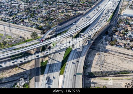 Los Angeles freeway ramps at the Golden State 5 and Route 118 ...