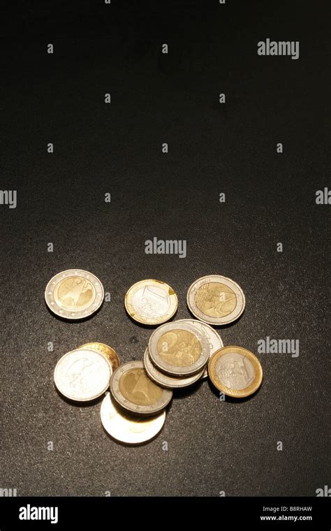 Picture of some european coins Stock Photo - Alamy