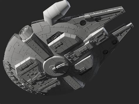 3d model millennium falcon star wars