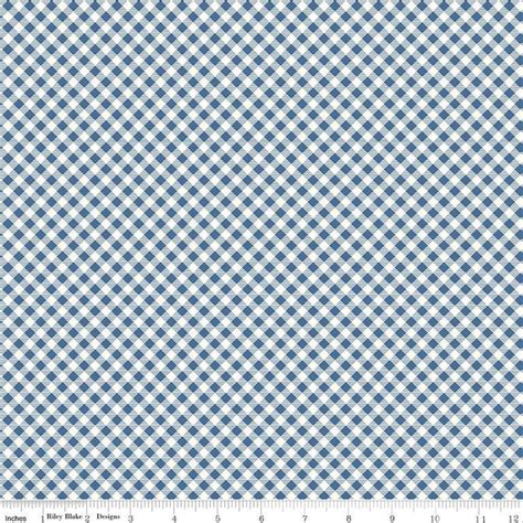 Bee Gingham Fabric Blue Check Fabric Denim Plaid Fabric Lori Holt Bee In My Bonnet For Riley