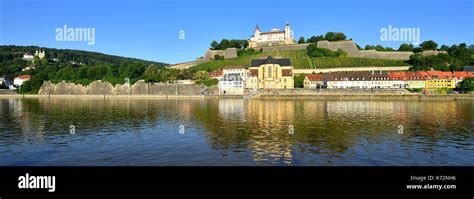 Germany Bavaria Upper Franconia Region Wurzburg Main River With St