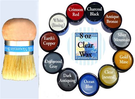 Chalk Painting Wax Kit 1 Palm Brush And 8 Oz Clear Wax With 4 Oz Accenting Wax Ebay Palm Brush