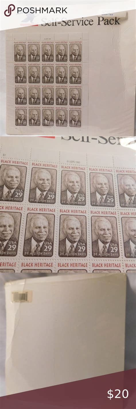 USPS BLACK HERITAGE STAMPS DR. ALLISON DAVIS FULL SHEET 20 SEALED | Stamp, Full sheets, Heritage