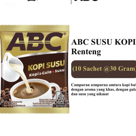 Jual ABC Kopi Susu Kopi Instan 30 Gr 10 Pcs 1 Renceng Shopee