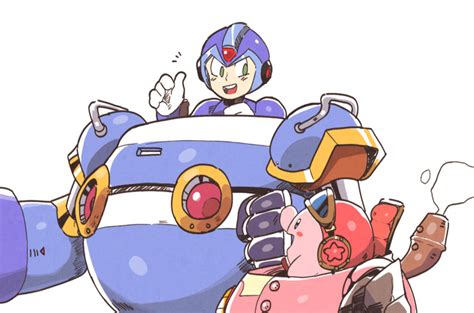 Kirby X Robobot Armor And Ride Armor Mega Man And 3 More Drawn By