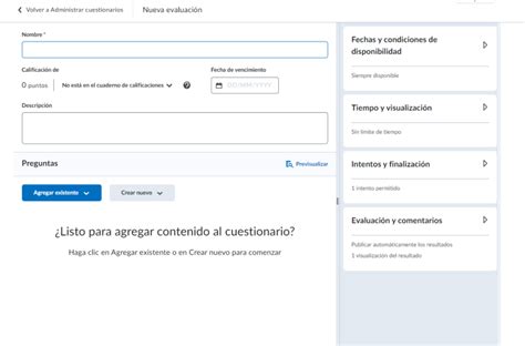 Cómo realizar una evaluación en Brightspace con la nueva vista DTI