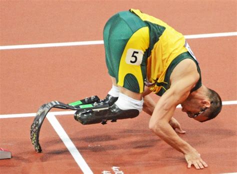 Infamous Oscar Pistorius At The Starting Line During The 2012 London