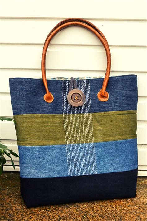 Learn How To Make This Denim Tote Bag A Pattern Hack Of A Free Denim Bag Pattern Includes Free