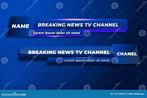 Broadcast News Lower Thirds Banner Template For Television Media