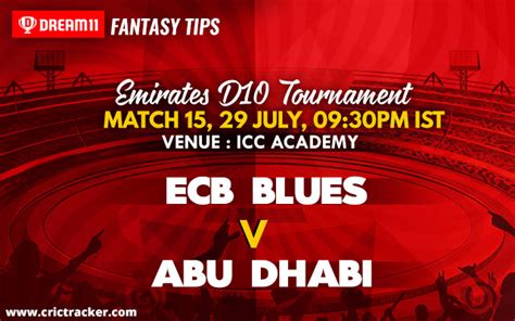 Emirates D League Match Ecb Blues Vs Team Abu Dhabi