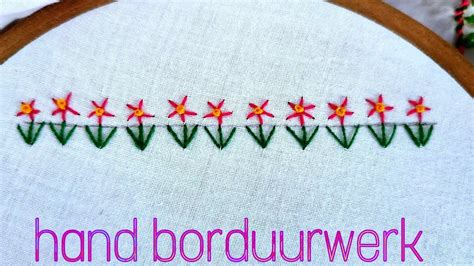 Simple Hand Embroidery Borderlines Broderie simple à la main Eenvoudig