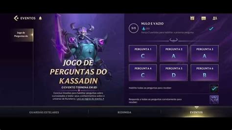 Jogo De Perguntas Do Kassadin Respostas L Wild Rift Youtube