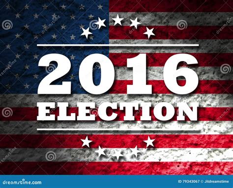 Presidential Election Usa 2016 Election Banner With American Flag