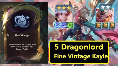 5 Dragonlord Kayle Fine Vintage Patch 14 13 TFT Comps Full