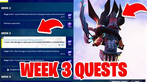 How To Complete Week 3 Quests In Fortnite All Week 3 Challenges