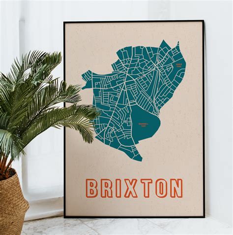 Brixton Map Print // Map of Brixton Print // Brixton Art Print - Etsy