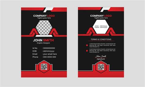 Corporate Modern Abstract Id Card Design Template Vector For Employee