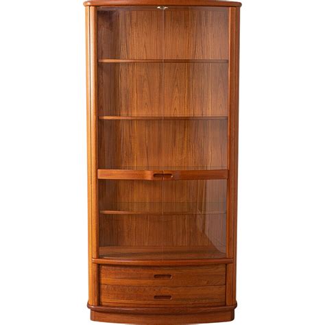 Vintage Teak Display Cabinet Denmark 1980s