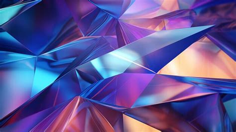 Premium AI Image 3D Render Abstract Faceted Background Geometric