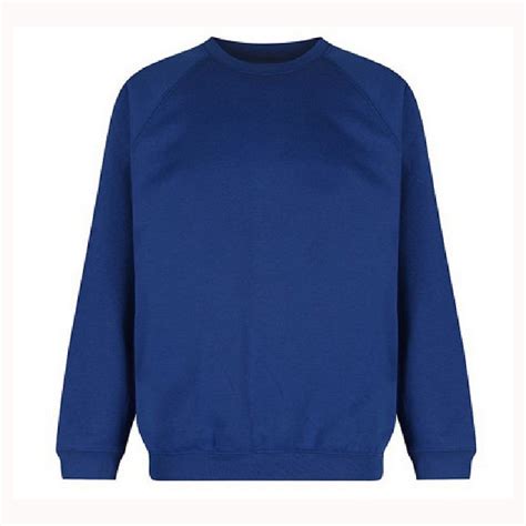 Plain Royal Sweatshirt Crested School Wear