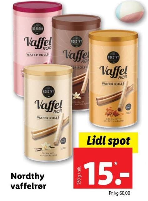 Nordthy Vaffelrør tilbud hos Lidl