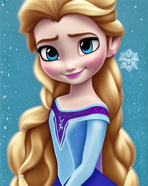 Jolie illustration de la princesse Elsa de Disney adolescente ...