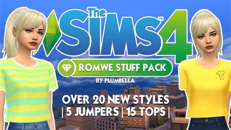 The Sims 4 Romwe Stuff Pack The Sims 4 Custom Content Youtube