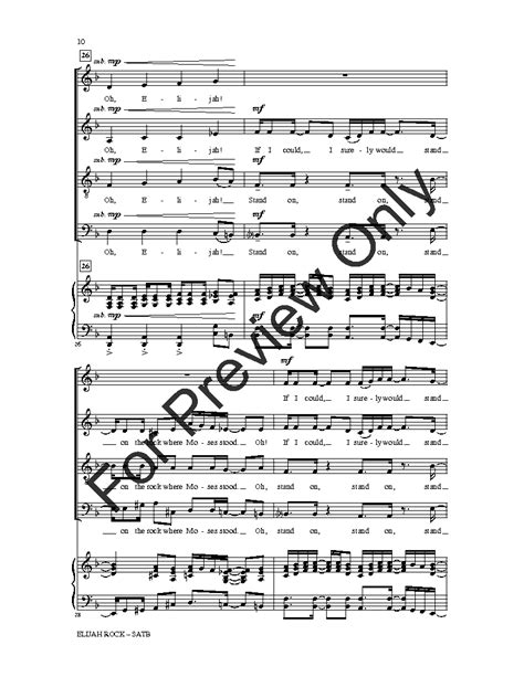 Elijah Rock Satb Arr Rollo Dilworth J W Pepper Sheet Music